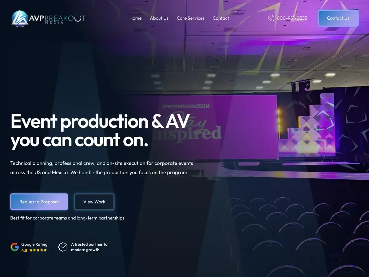 AVP Breakout Media homepage