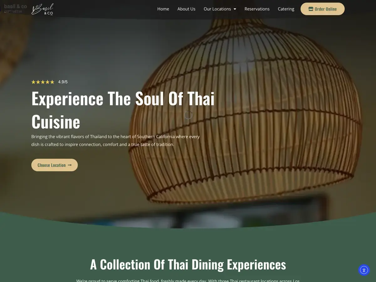Basil & Co homepage
