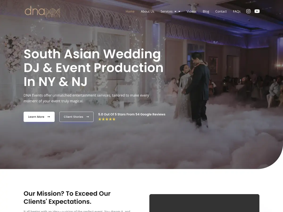 DNA Events homepage