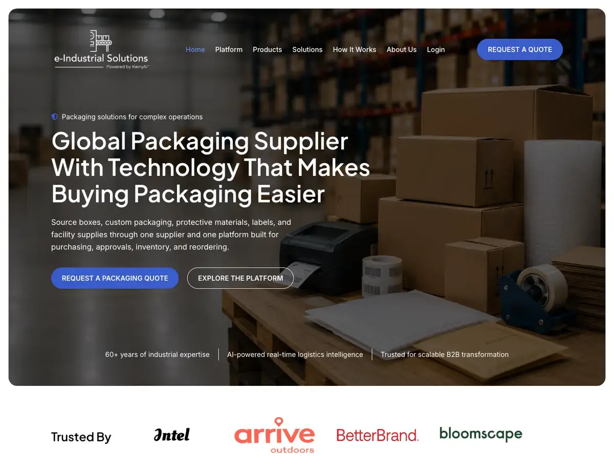 e-Industrial Solutions homepage