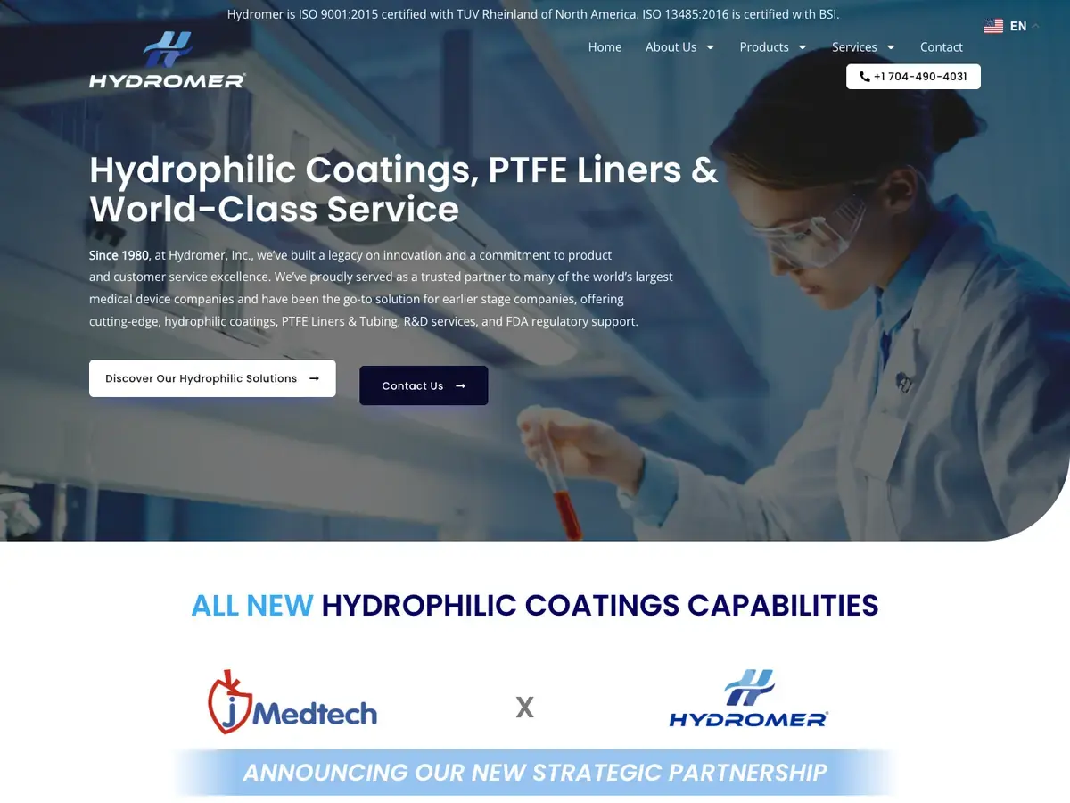 Hydromer homepage