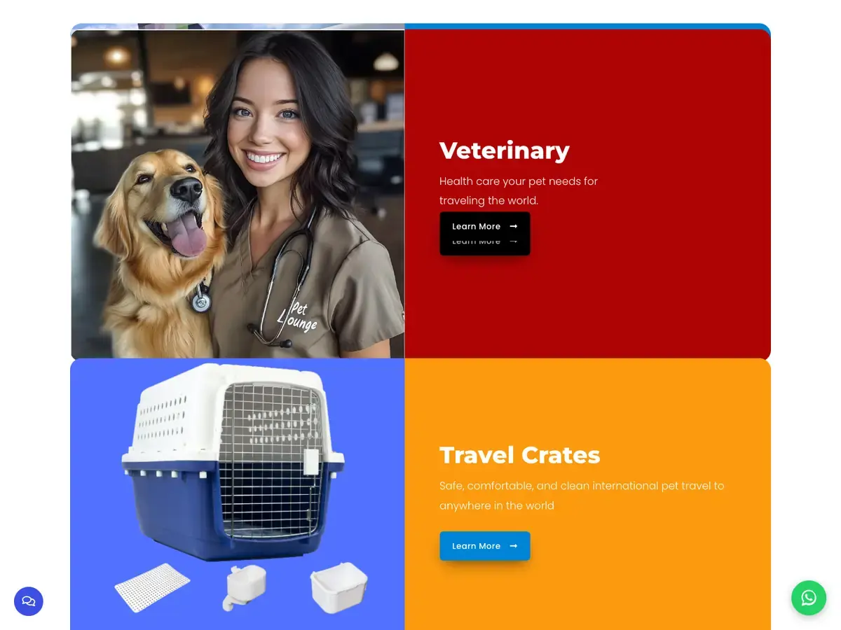 Pet Lounge homepage
