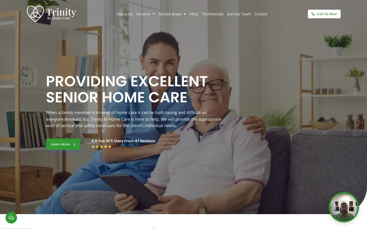 Trinity Home Care homepage