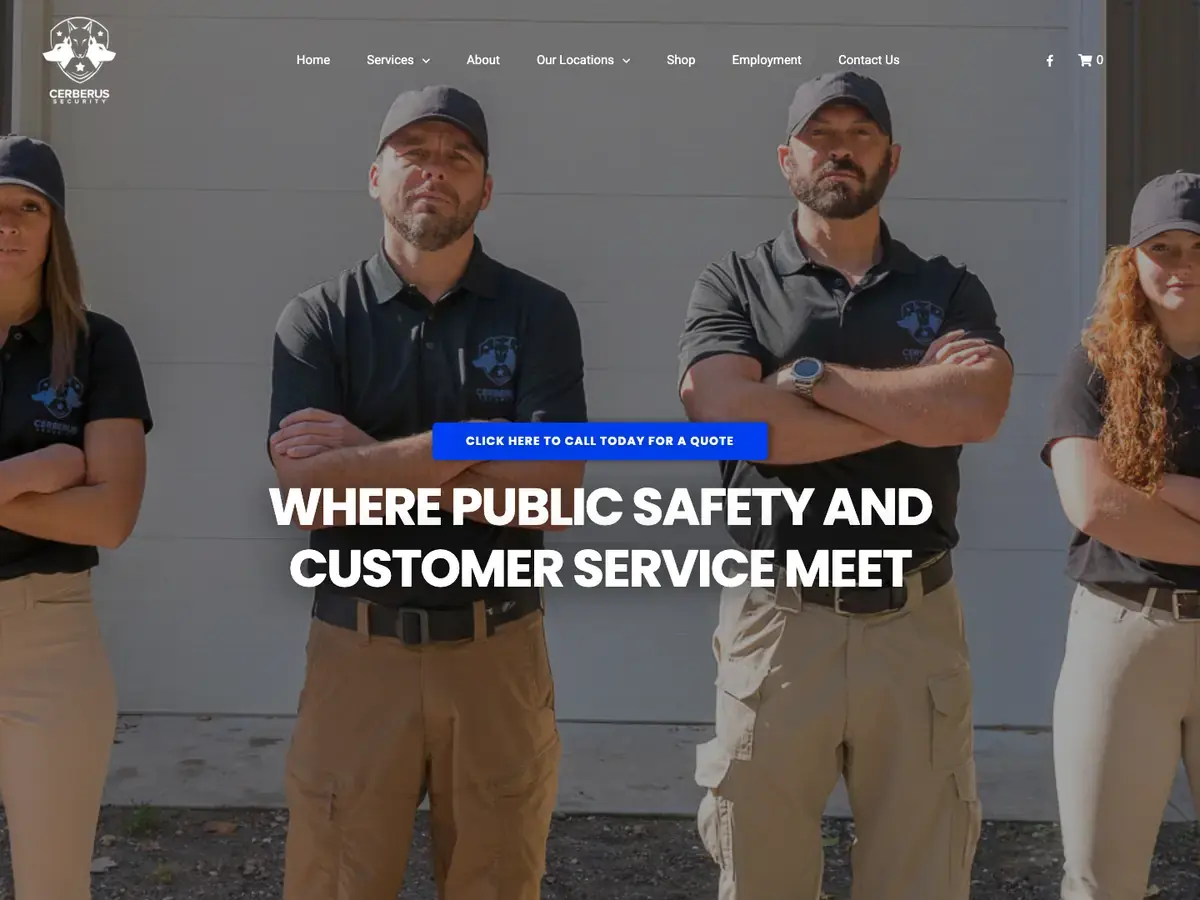 Cerberus Security homepage