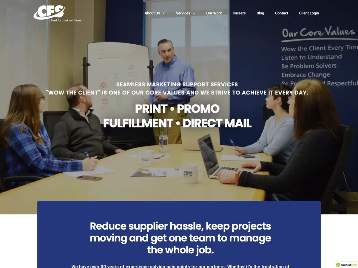 CFS Client Focused Solutions homepage