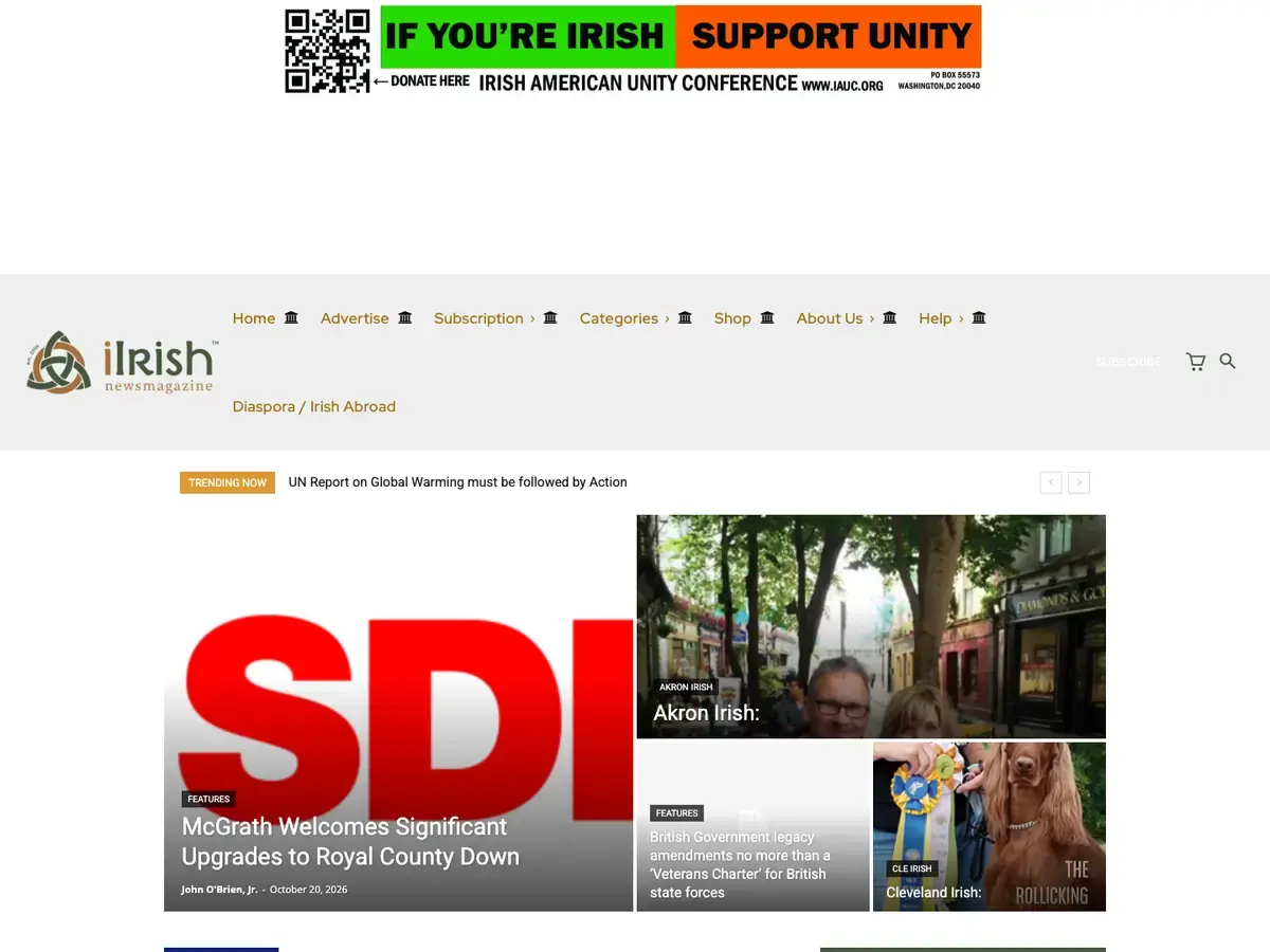 iIrish homepage