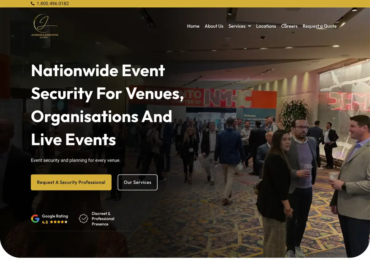 Johnson & Associates Security homepage
