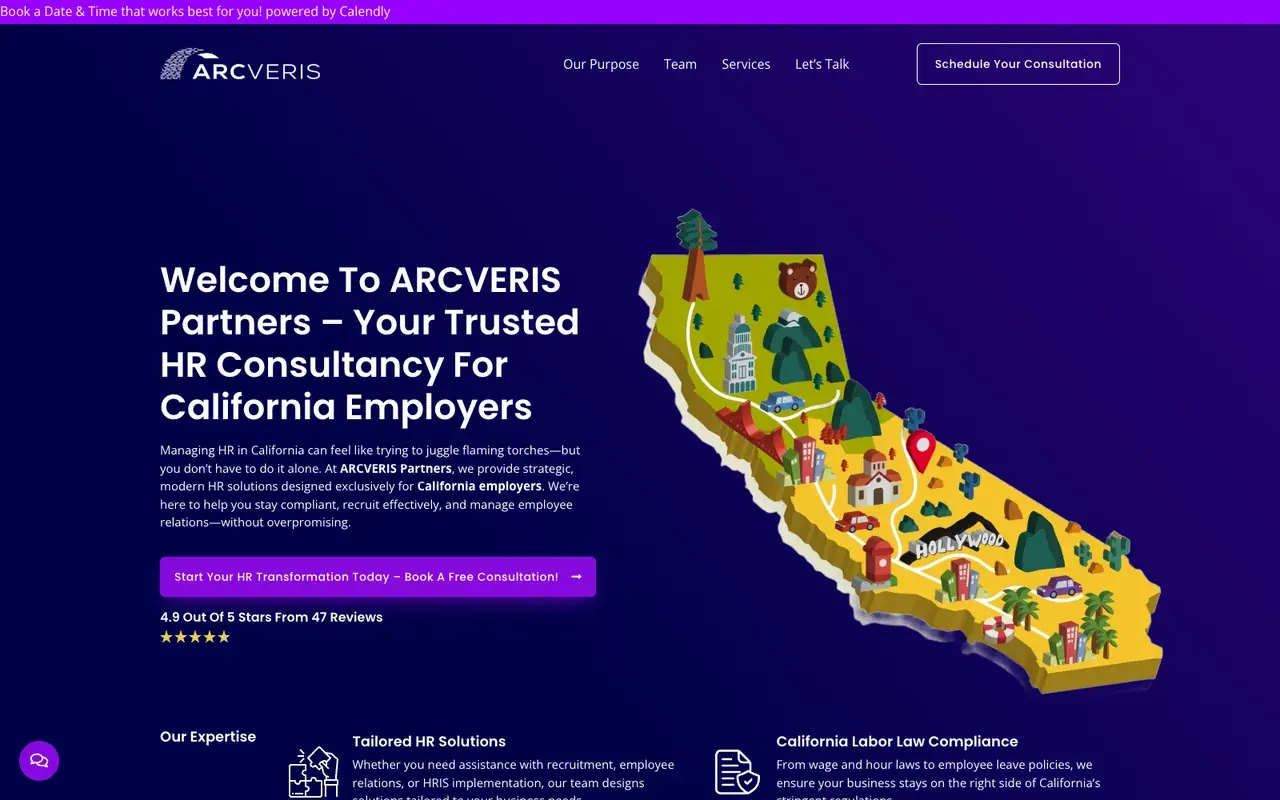 Arcveris homepage