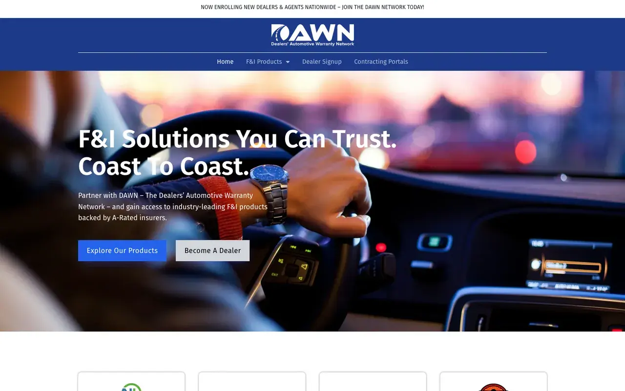 Dawn Warranty homepage