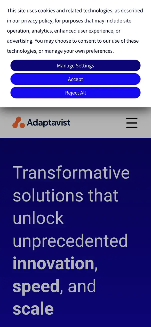 Dops Digital homepage on a phone