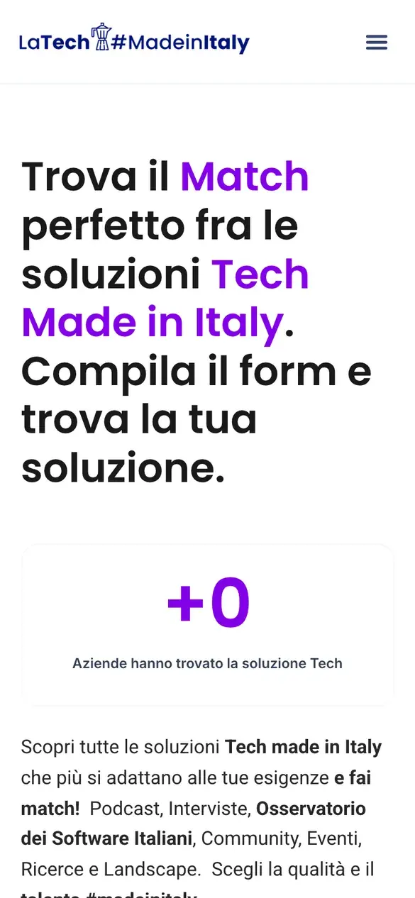 Software Italiani homepage on a phone