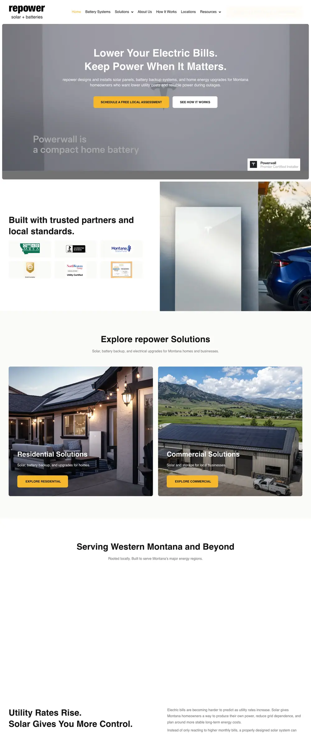 Repower homepage, full page