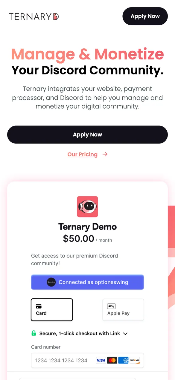 Ternary on a phone