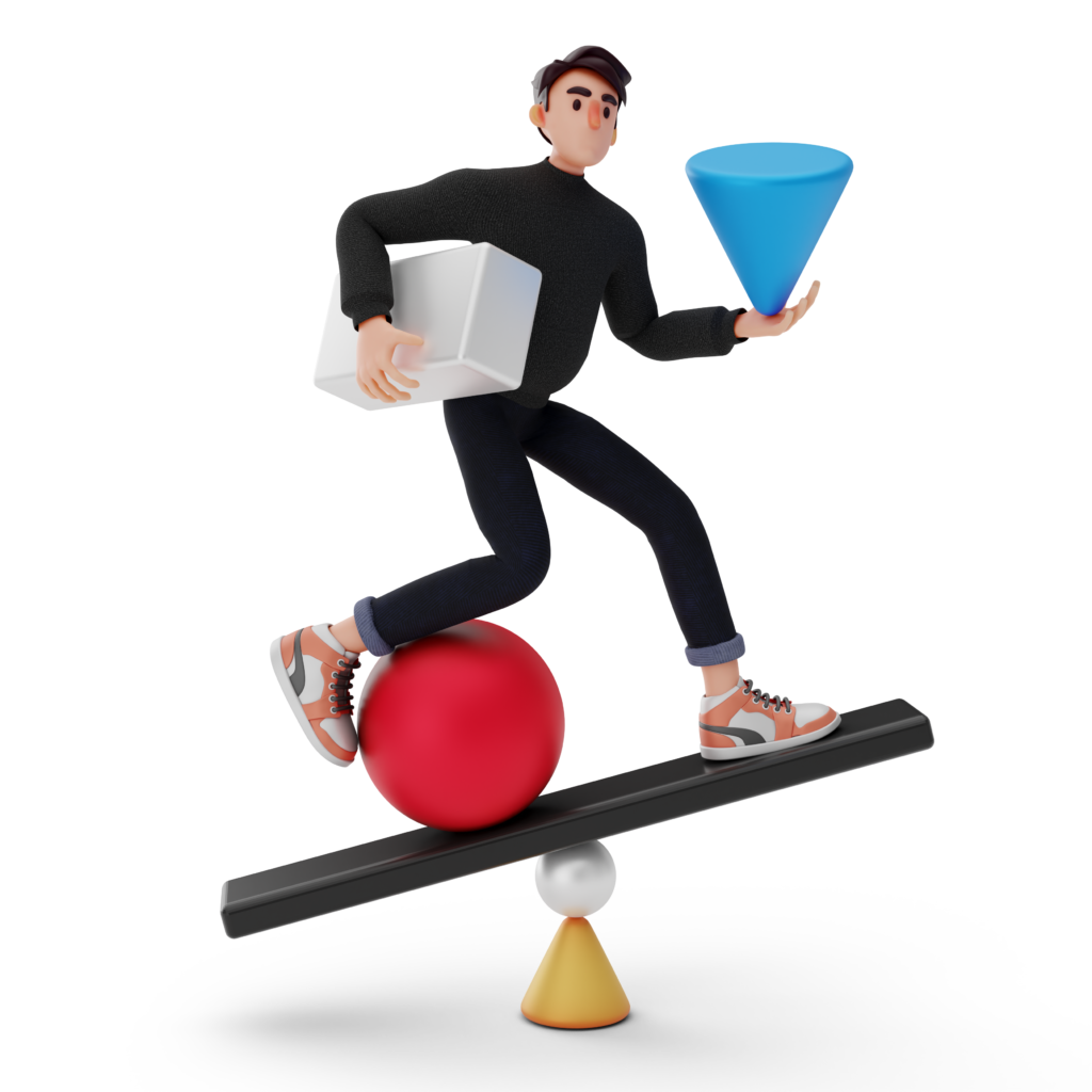 Shopify Website 7 man balancing life