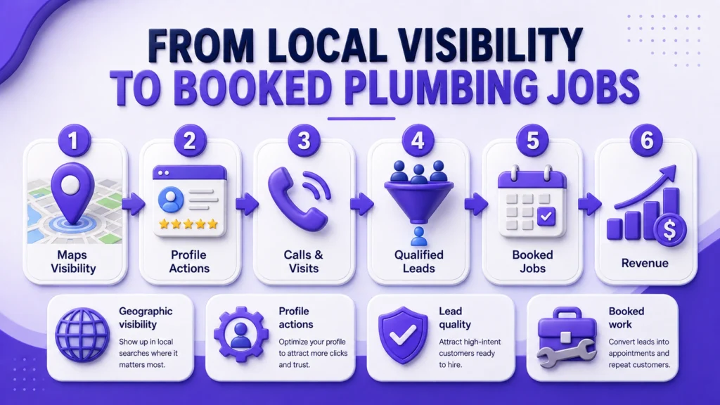 Local SEO for Plumbers: Win Google Maps and More Calls 5 local visibility to booked Plumbing jobs