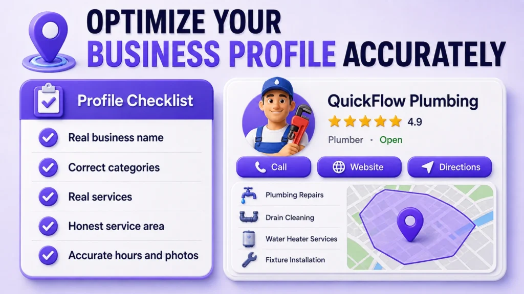 Local SEO for Plumbers: Win Google Maps and More Calls 3 Optimize Google Business Profile for Plumbing Searches