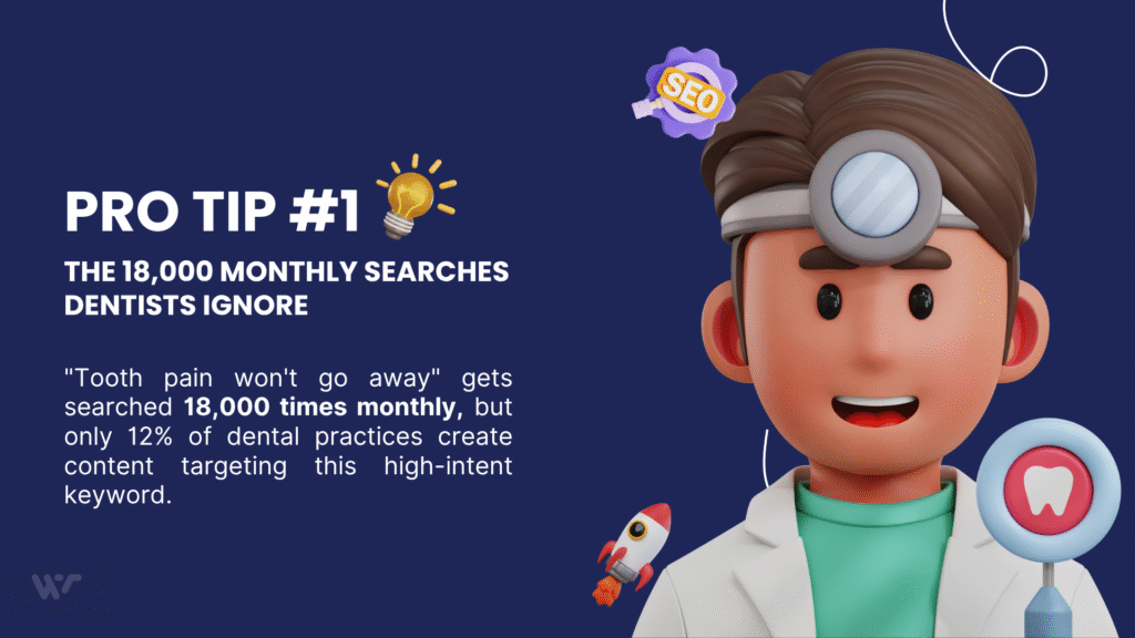 SEO for Dental Practices: Complete Guide to Drive Growth and Revenue 5 SEO for dental practices pro tip about "tooth pain won't go away" getting 18,000 monthly searches