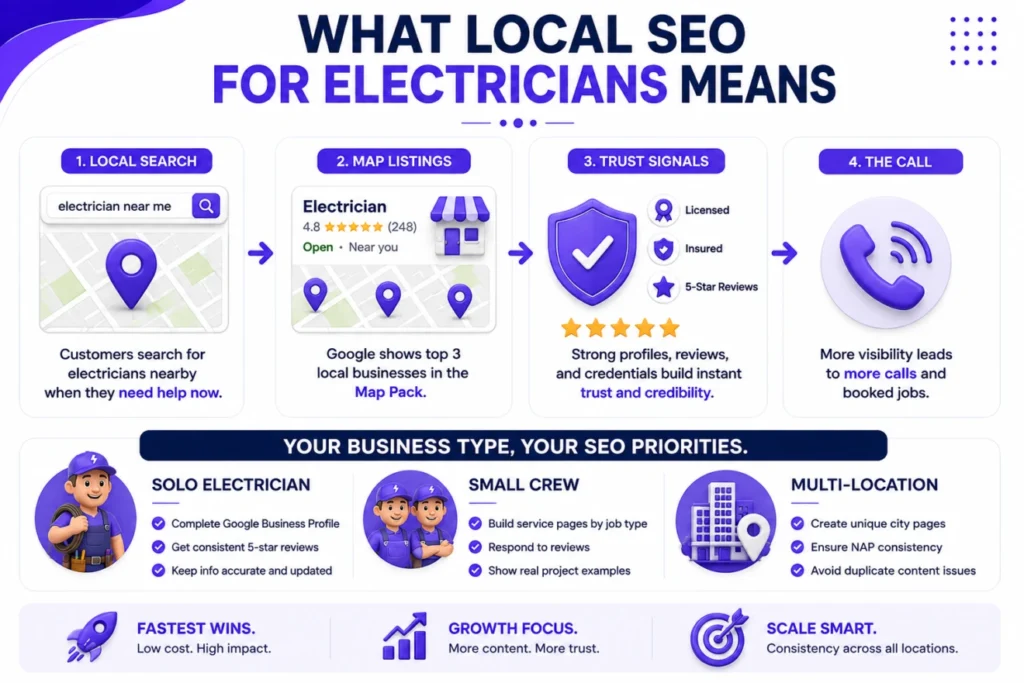 what local seo for electricians mean
