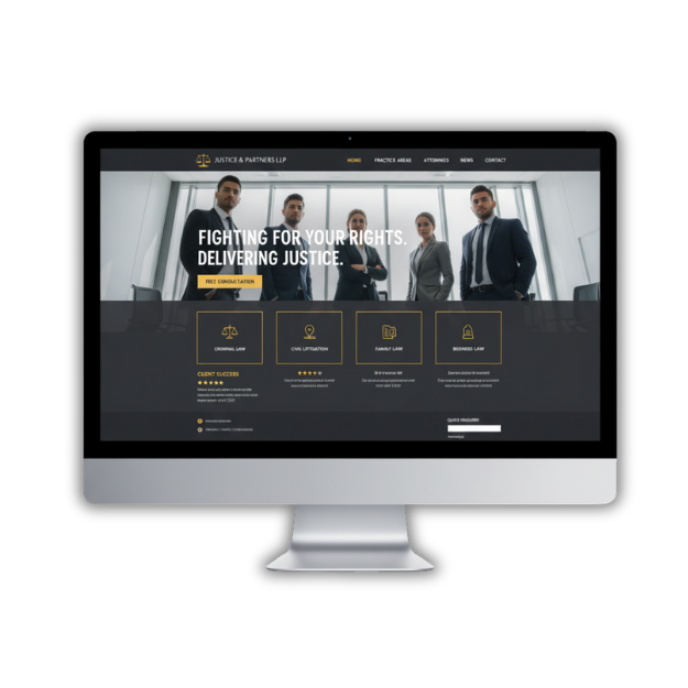 Website Mockup Example Law firm 1