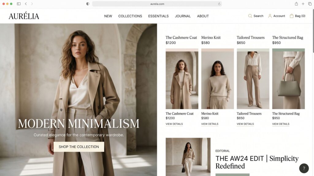 Mockup E-commerce clothing Shop