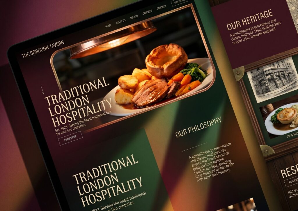 Mockup restaurant page example 3