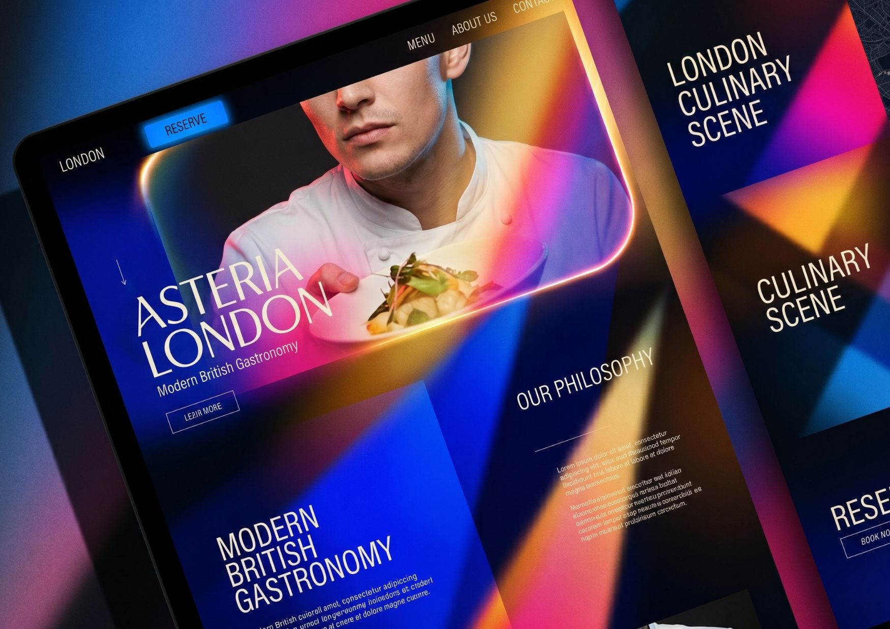 Restaurant landing page example by Webtec