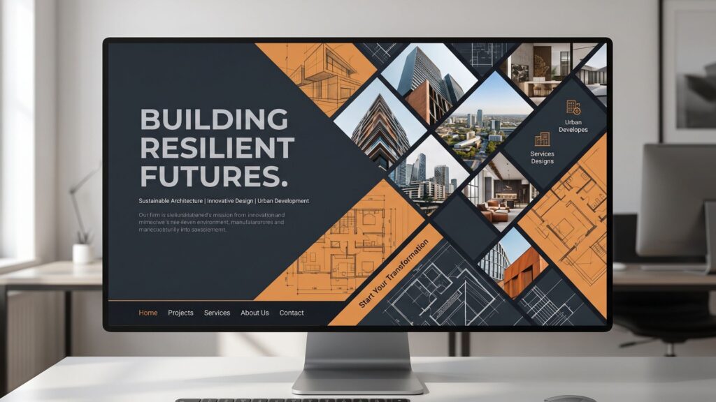 Modular Management Consulting Redesign and digital marketing mockup concept by Webtec