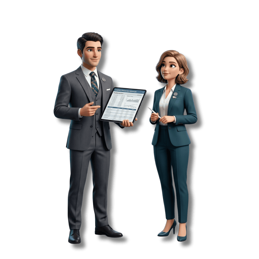 Redesign websites financial service charactes