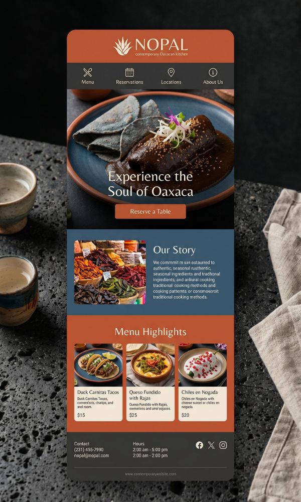 Restaurant mockup