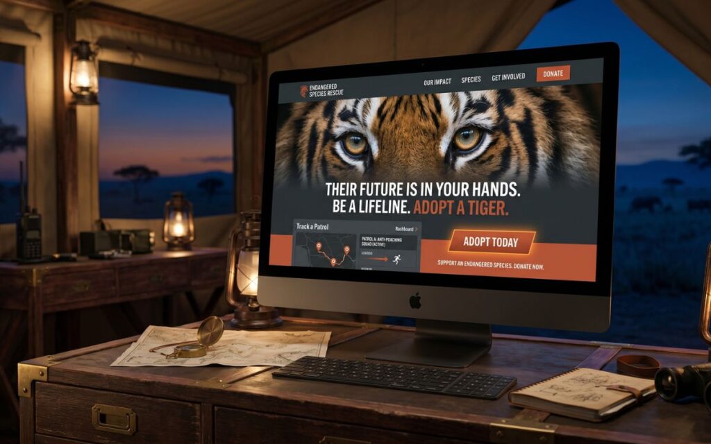 Endangered Species Rescue Program website redesign by Webtec Agency