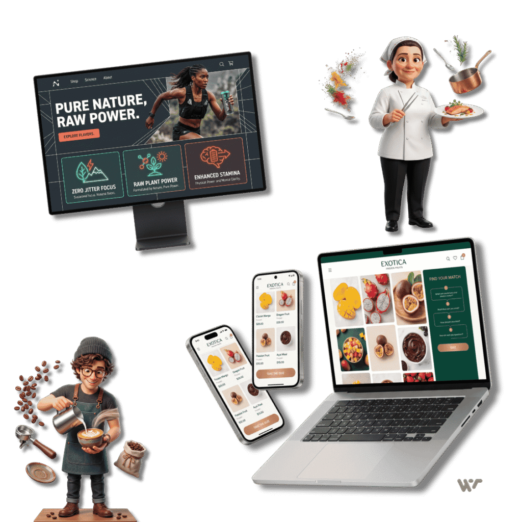 Food and Beverages mockup concepts by Webtec
