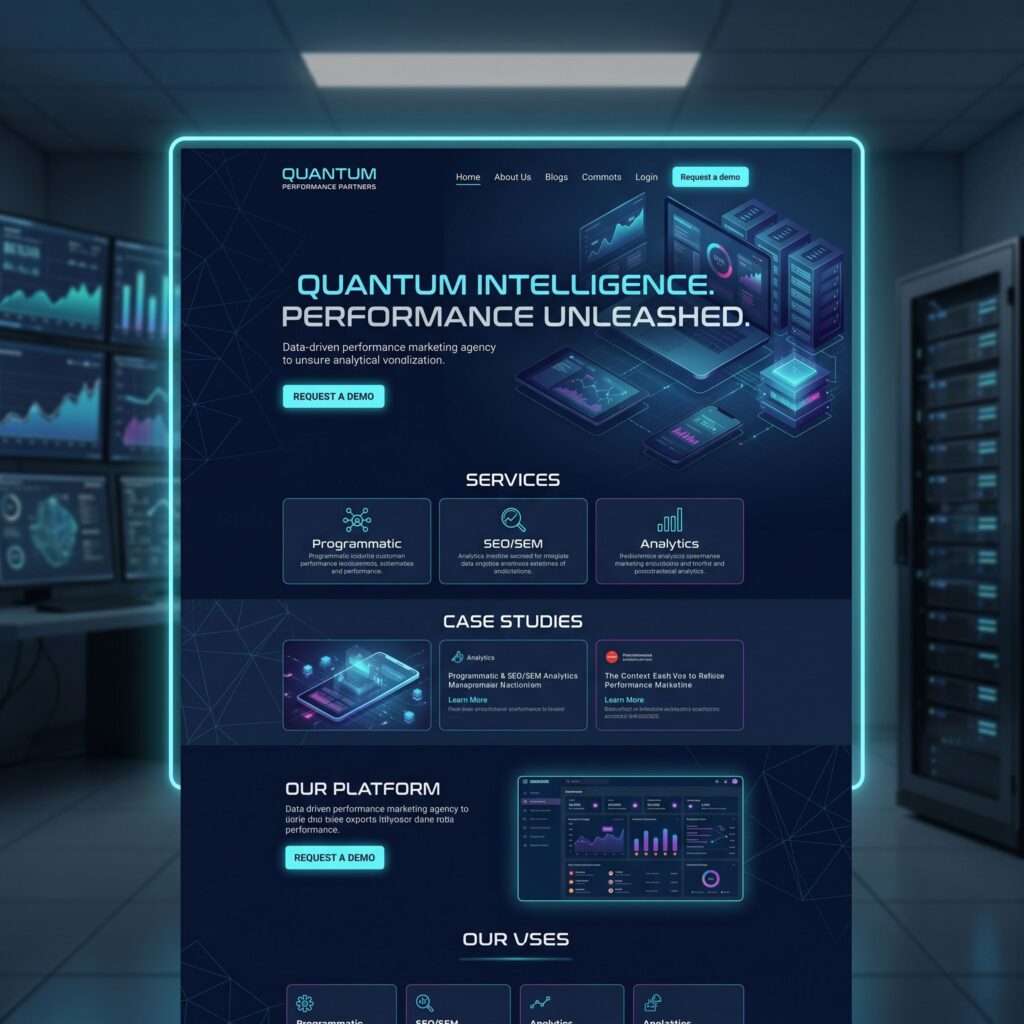 Marketing agency redesign by webtec mockup