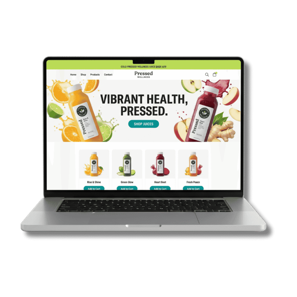 Pressed Juice Beverage Website Redesign Style By Webtec Agency