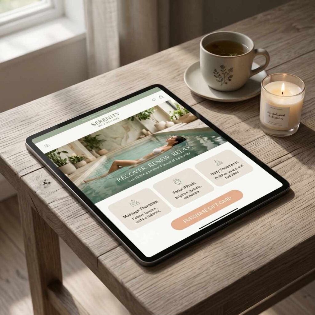 Spa Website Mockup Concept