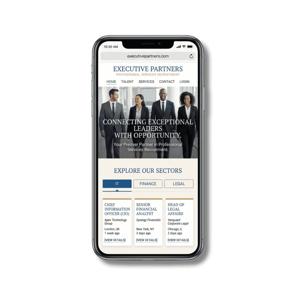 Staffing Design page redesign concept