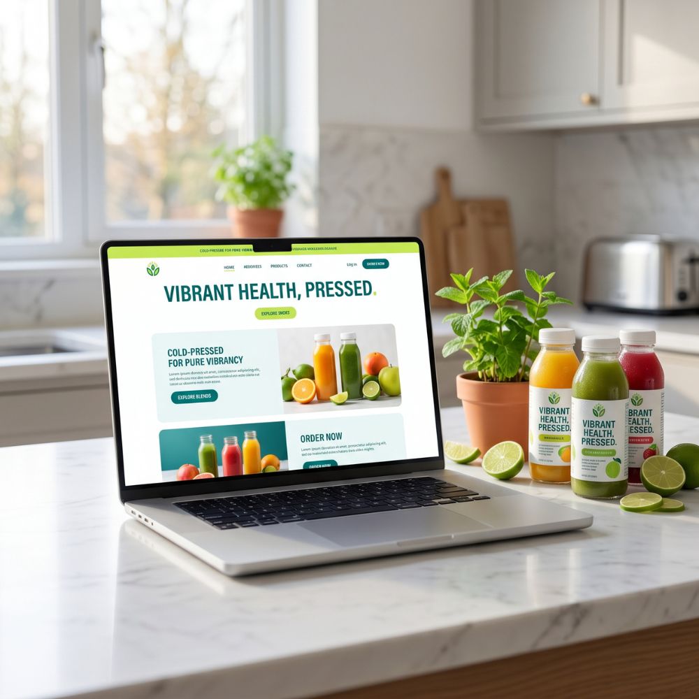 Vibrant Health Pressed Website mockup by Webtec