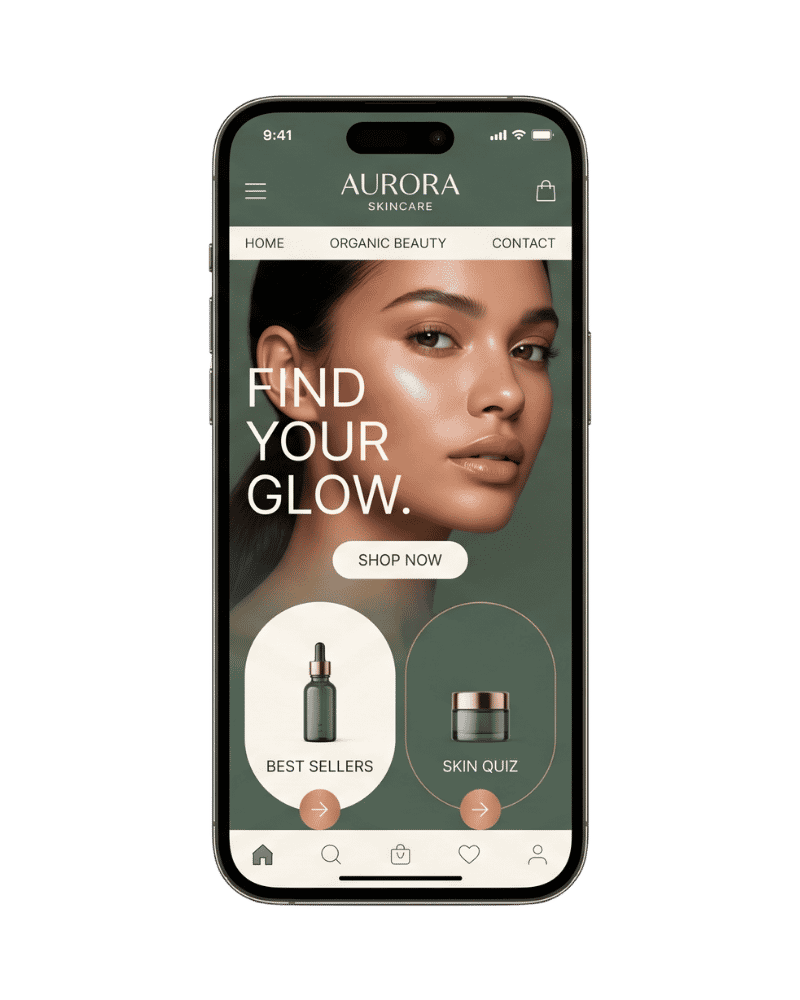 Website Redesign For Beauty and Aesthetics Websites Mobile Image Mockup