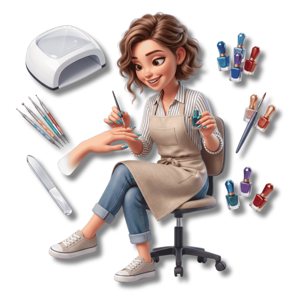 beauty and aesthetics nail specialist character Webtec agency