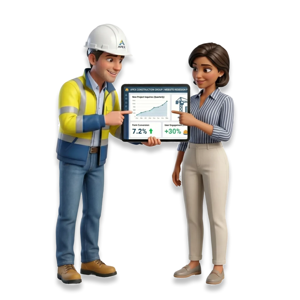 construction company website redesign