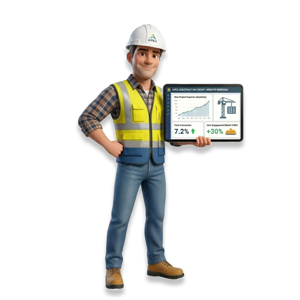 construction company website redesign webtec