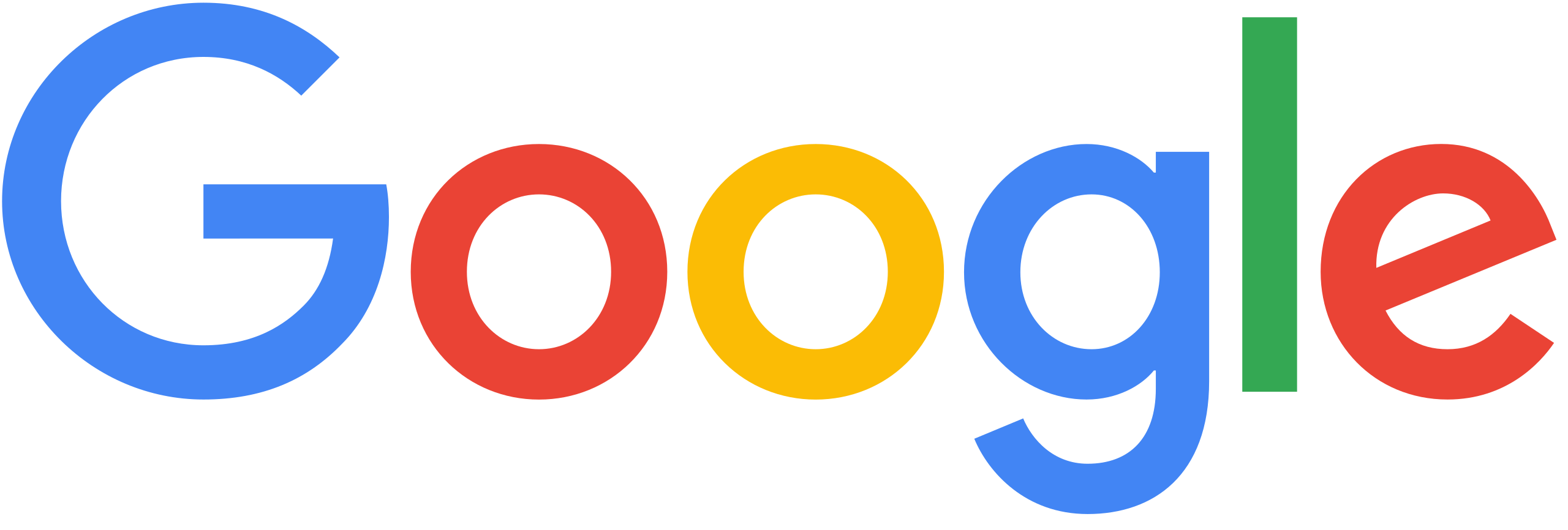 Google logo in its multicolored blue, red, yellow and green lettering on white
